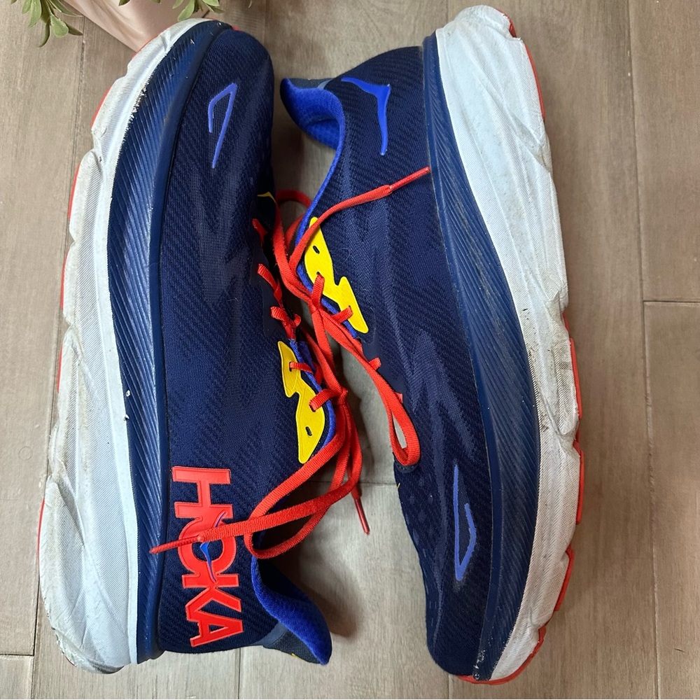 HOKA Mens Clifton 9 Bellwether Blue Dazzling Blue Running Shoe Size 15D - Picture 5 of 14